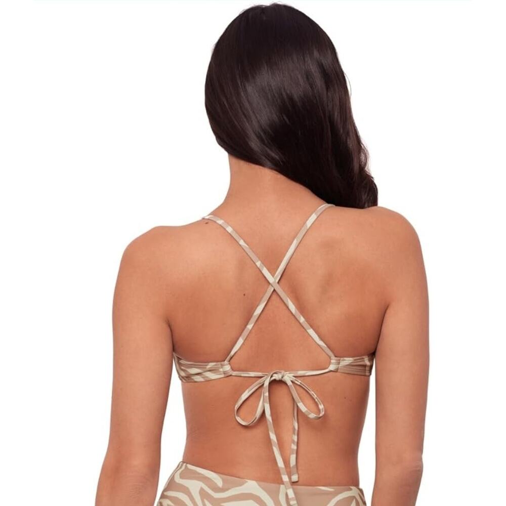 Sports Illustrated X-Back Underwire Bikini Top, Wild Stripes/Sandstone, Size XS - Picture 3 of 3